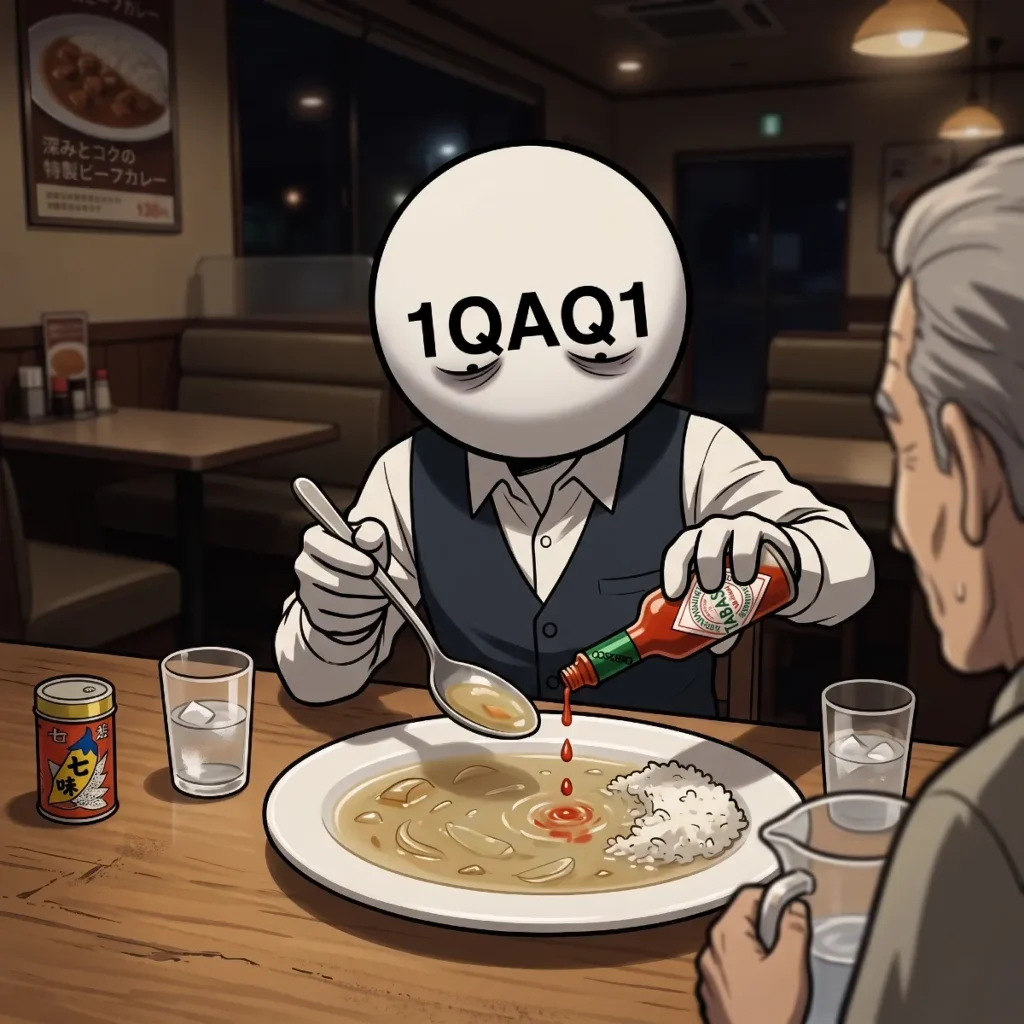 このタバスコで味変必須なシャバシャバの味も旨味も薄いカレーはなんすか